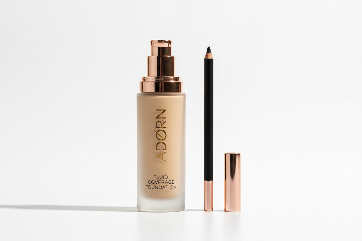 Cover up and eyeliner makeup